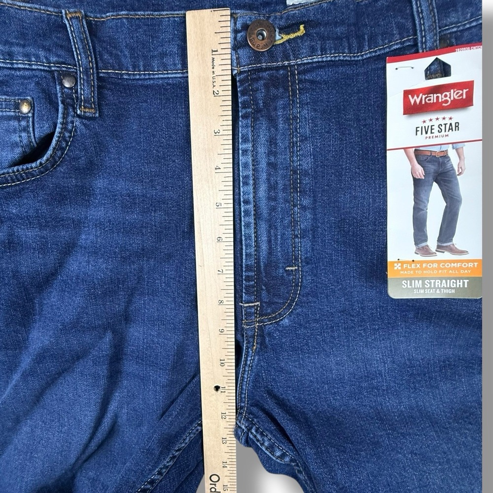 Wrangler 5-Pocket Slim‎ Straight Denim Jeans Men's Size 40x30 Flex Stretch New - Picture 7 of 8